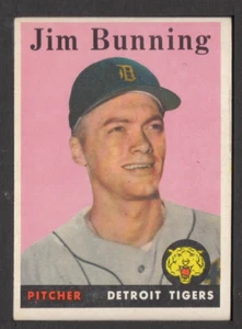 Jim Bunning Detroit Tigers 1958 Topps #115 ex - Imagen 1 de 2