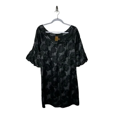 Vestido Ali Ro para mujer 8 negro floral encaje mezcla seda caprichoso invitada de boda Foto 1 de 4