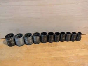 Vintage SK S-K 1/2" Drive Socket Set 12pt 11pc Set - Picture 1 of 11