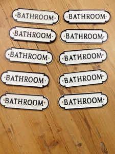 Reventa de puerta de hierro fundido estilo letrero de habitación de baño 10 *DEFECTOS DE PINTURA** - Imagen 1 de 11