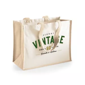 60th Birthday Gift Women’s Ladies Shopping Bag Age 60 Years Present Tote Idea - Picture 1 of 15