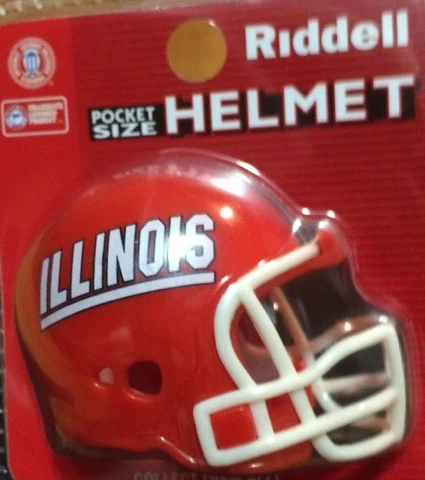Illinois Fighting Illini Pocket Pro Helmet (2") - New Stock from June 2012 Cover