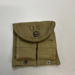 Original US Military Korean War Era M1 Carbine 2 Magazine Belt Pouch Dated 1950 - Picture 1 of 14