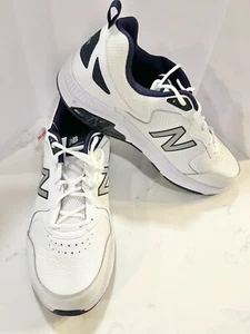NEW BALANCE 857 Unisex White/blue 2E Wide Large Shoes Men's Sz. 16, Wo's Sz 17.5 - Picture 1 of 11
