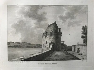 1789 Antique Print; Monk's Tower, Perth, Scotland after Grose - Picture 1 of 2