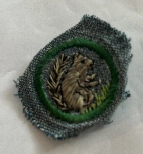 Vintage 1938-1947 Girl Scout LAND ANIMAL FINDER BADGE Mammal Squirrel Patch - Picture 1 of 2