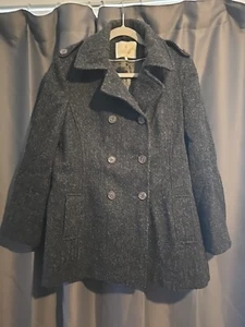 House Of Bruar Harris Tweed Peacoat Herringbone Size 16 UK Ladies - Picture 1 of 13