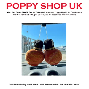 Gracemate Poppy Plush Bottle LARGE BROWN 70 cm Cord FREE NEXT DAY DELIVERY - Picture 1 of 5