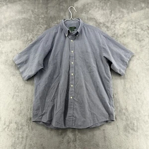 J Crew Hemd Herren groß blau kariert Knopfleiste Ruderer Tasche Designer adrett - Bild 1 von 15