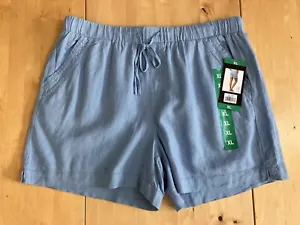Pantaloncini donna Briggs blu cielo misto lino taglia XL - Foto 1 di 7
