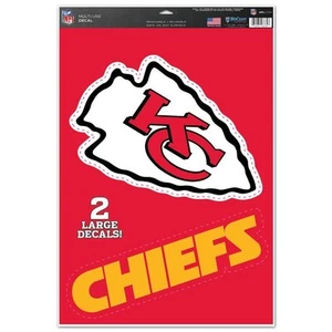 Kansas City Chiefs 11" x 17" Multi Use Decals (2 Decals) - Auto,Windows,Cornhole - Picture 1 of 1
