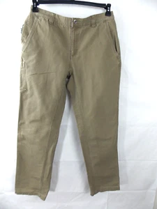Pantalones cargo de mezclilla COLUMBIA para hombre 34x34 BEIGE tostado carpintero utilitario trabajo relajado - Imagen 1 de 8