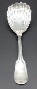 Fiddle thread coin silver serving shell - Picture 1 of 4
