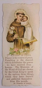 Tarjeta de San Antonio de Padua y niño circa 1890-1910 - Imagen 1 de 1