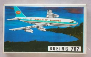 YUGOSLAV AIRLINES BOEING 707 Plastic Model Kit DUBENA YUGOSLAVIA AIRPLANE PLANE - Picture 1 of 8