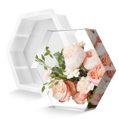 Stampi per Resina Grandi Stampo in Silicone Esagonale Stampi in Silicone per C - Immagine 1 di 4