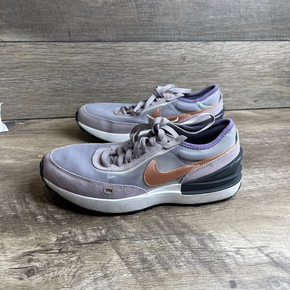 Nike Waffle One DC0481-102 Unisex Niños EE. UU. 6Y Zapatos Informales Amatista Ceniza Tenis Foto 1 de 4