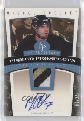 2006-07 Fleer Hot Prospects Red Hot /25 Michel Ouellet #130 Auto - Image 1 of 2