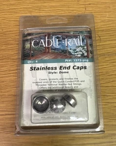 PACK OF 4 Feeney Cable Rail End Caps for Cable Railing System Stainless 3372-pkg - Picture 1 of 2