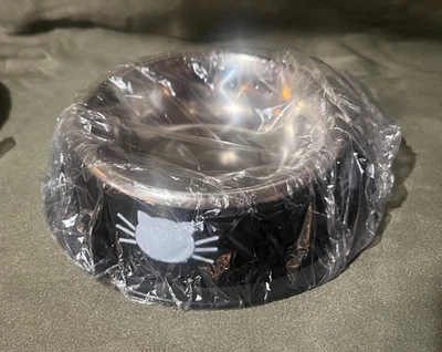 Nuevo plato de agua antideslizante de acero inoxidable para mascotas gris o negro para perros gatos Foto 1 de 2