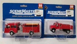 (2) Walthers HO Feuerwehrfahrzeuge 949-11892 Nutzfahrzeug, 949-13800 H/D Feuerwehrauto - Bild 1 von 4