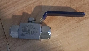 DK-LOK V86A-F-8N-PC 1/2" FNPT 316 S.S. Ball Valve 6000 Psig @ 70°F 2 Way On-Off - Picture 1 of 2