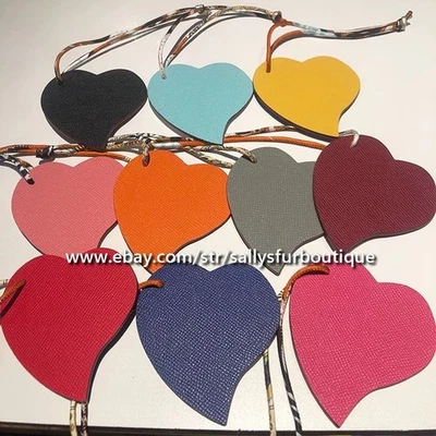 Sallys Handmade Real Leather Heart Double Face Handbag Key Chain Charm Pendant - Изображение 1 из 4