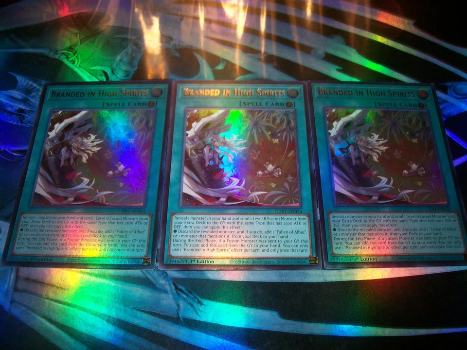 3x Branded In High Spirits 1st Edition Ultra Rare CH01-EN024 Yu-Gi-Oh! - Image 1 of 1