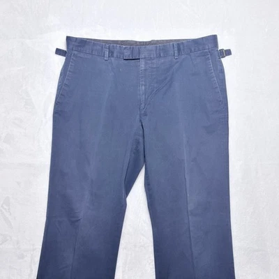 Pantalones Ralph Lauren Etiqueta Negra Para Hombre 38L Azul Marino Ajustadores Laterales Italia Algodón Elástico Foto 1 de 4