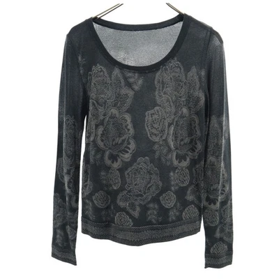 ISSEY MIYAKE made in Japan Floral Long sleeve T-shirt 2 black Ron T Women - Image 1 of 4