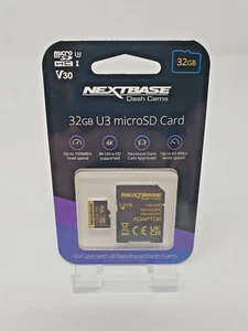 Nextbase Dash Cam Micro SD Memory Card 32GB U3 Speed Camera New Sealed + Adaptor - Picture 1 of 4