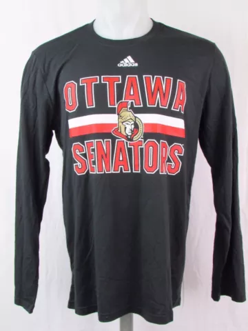 Ottawa Senators NHL adidas Black Climalite Men's Long Sleeve Performance Tee Cover