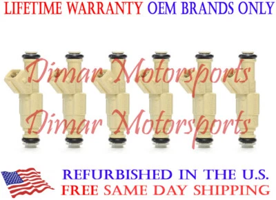 Juego de 6 inyectores de combustible OEM BOSCH para 1999 Mercury Mystique 2,5 L V6 Foto 1 de 4