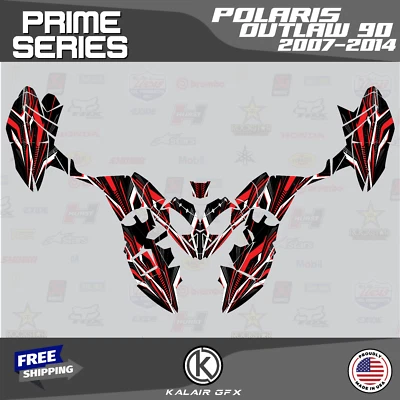 Kit de gráficos para POLARIS OUTLAW 90 (2007-2014) Prime Series - Rojo 16-MIL Foto 1 de 4