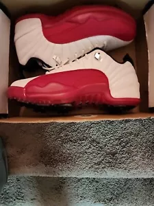 Size 7.5 - Jordan 12 Golf Low Cherry - Picture 1 of 7