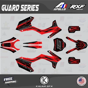 Graphics Kit for Apollo RXF Freeride 150 190 Guard Series - Red - Picture 1 of 6