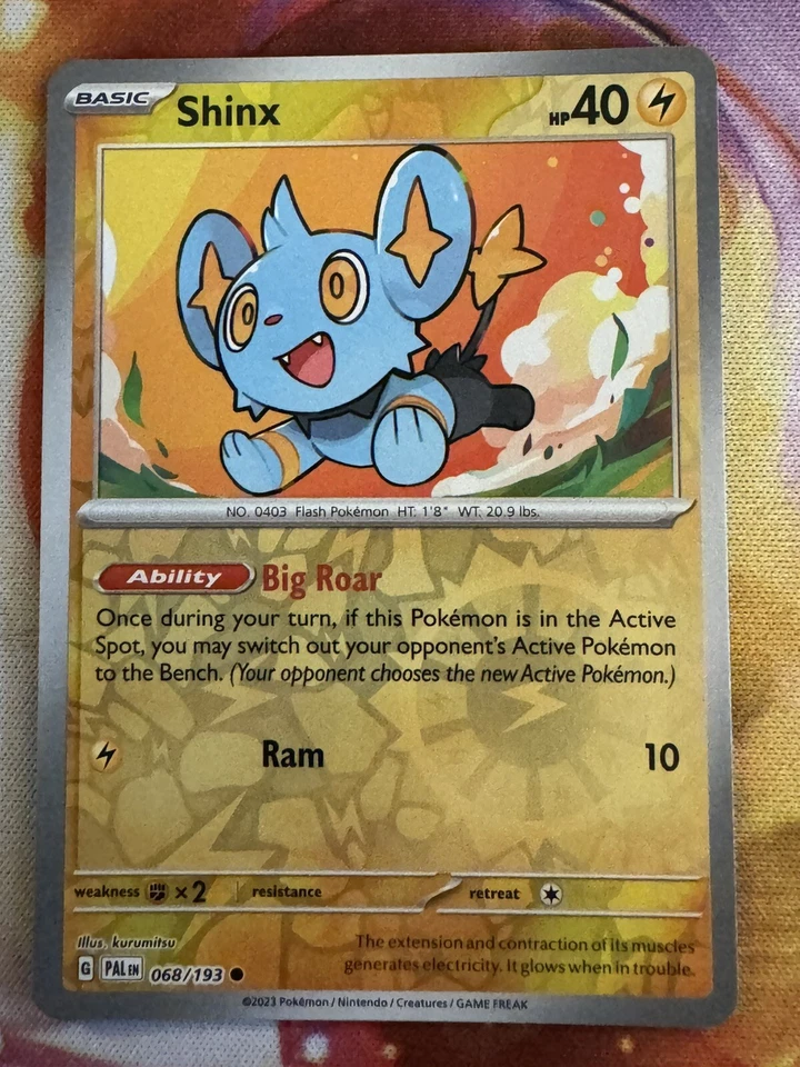 Pokémon TCG Shinx SV02: Paldea Evolved 068/193 Reverse Holo Common - Image 1 of 1