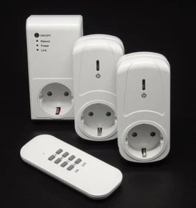 Smart Funkschalter / WiFi Steckdose Funksteckdose + Fernbedienung im Set - weiß - Bild 1 von 14