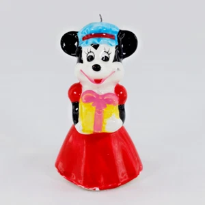 Vintage Disney Minnie Maus rotes Kleid gelb Geschenk Keramik Weihnachtsschmuck - Bild 1 von 8