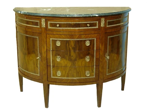 Server/Console Half Round Table Marble  Top Cover