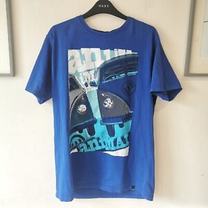 Animal graphic Tee Mens Tshirt, Surfer Y2K, Size L, spellout front and back logo