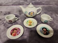 Walt Disney Tinkerbell Fairies miniature tea set 3 saucers 2 cups & teapot kids