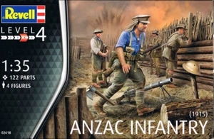 Revell Anzac Infantry 1915 Nivel 4 Escala 1:35 Maqueta Kit 122 Piezas 4 Figura - Imagen 1 de 2