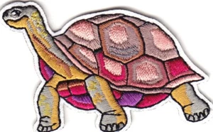TURTLE Brown Iron On Patch Turtles - Picture 1 of 2