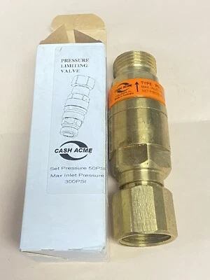 Cash Acme PSL 50psi Pressure Limiting Cryogenic Relief Valve 3/4" Hose - Image 1 of 4