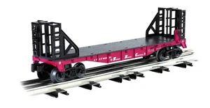 O Gauge 3-Rail Williams 47501 Santa Fe - 40' Flat Car with Bulkhead Ends - Picture 1 of 3
