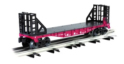 O Gauge 3-Rail Williams 47501 Santa Fe - 40' Flat Car with Bulkhead Ends - Image 1 of 3