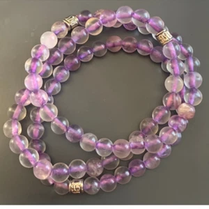 Frosted Lavender 3 Piece Set Beaded Stretch Stackable Bracelets - Picture 1 of 6