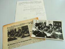 Pressefoto ERNST & HILSCHER 1936: Kurs Gewerkschaft in Textilschule WIEN & Ztg.