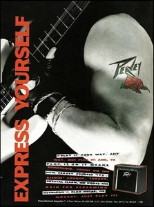 Amplificatore chitarra Peavey Express 112 1990 pubblicità 8 x 11 amp stampa pubblicitaria - Foto 1 di 3